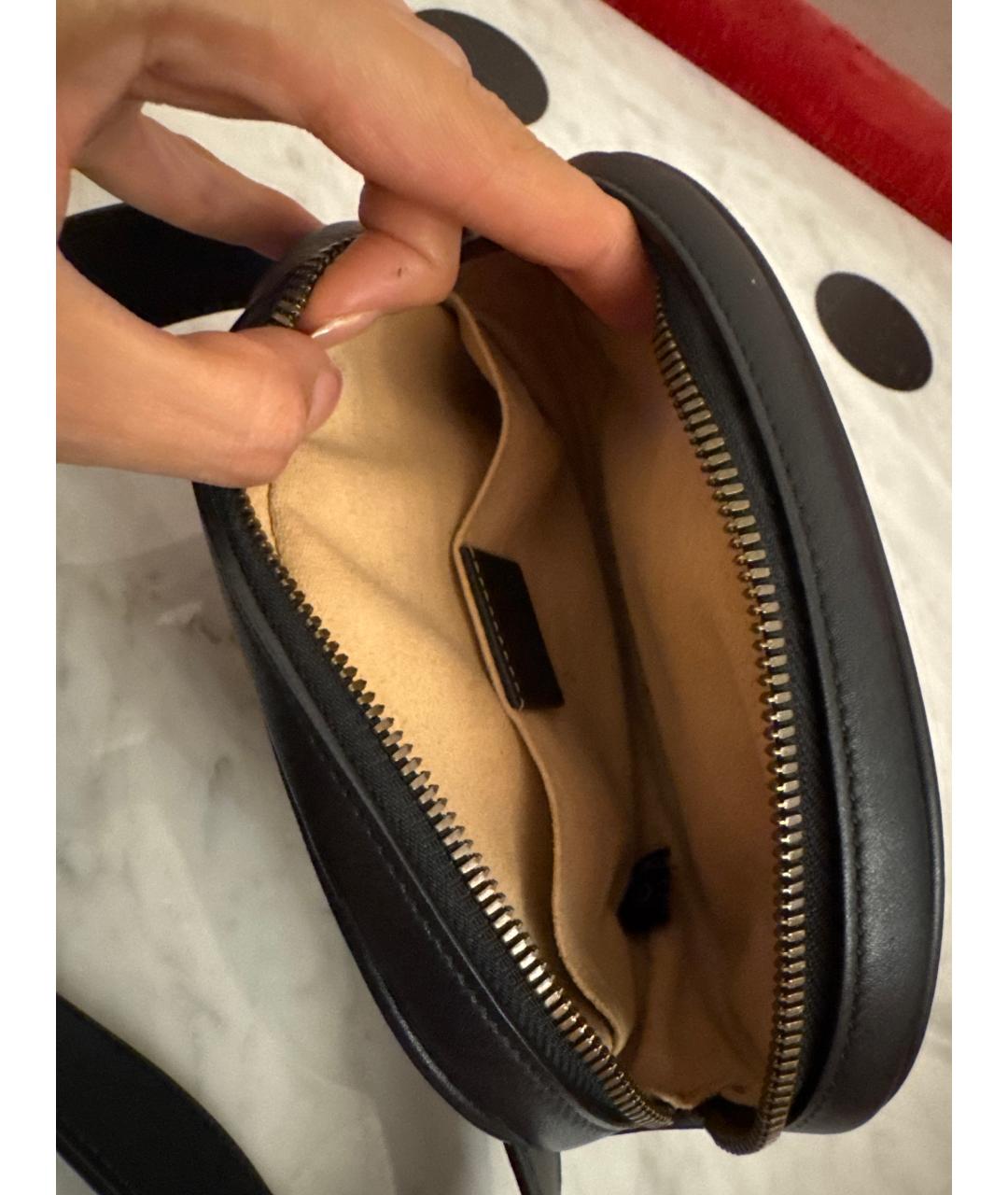 GUCCI Черная кожаная поясная сумка, фото 4