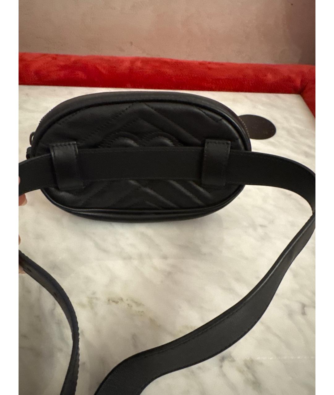 GUCCI Черная кожаная поясная сумка, фото 3
