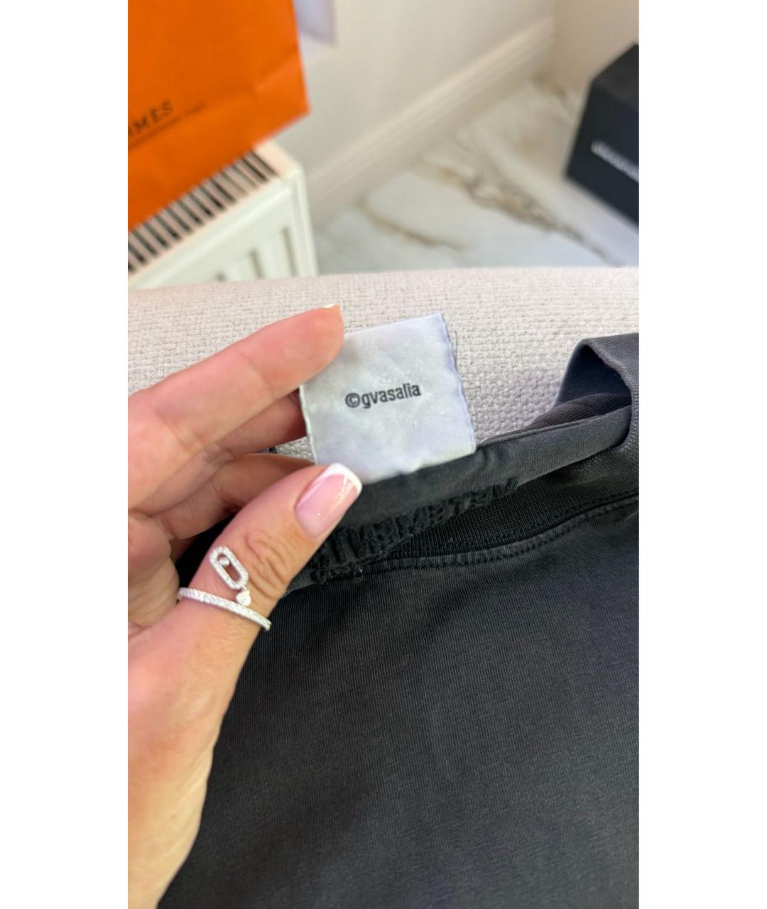 VETEMENTS Черная хлопковая футболка, фото 4