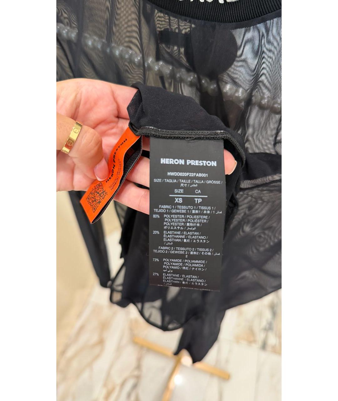 HERON PRESTON Черное полиэстеровое боди, фото 6