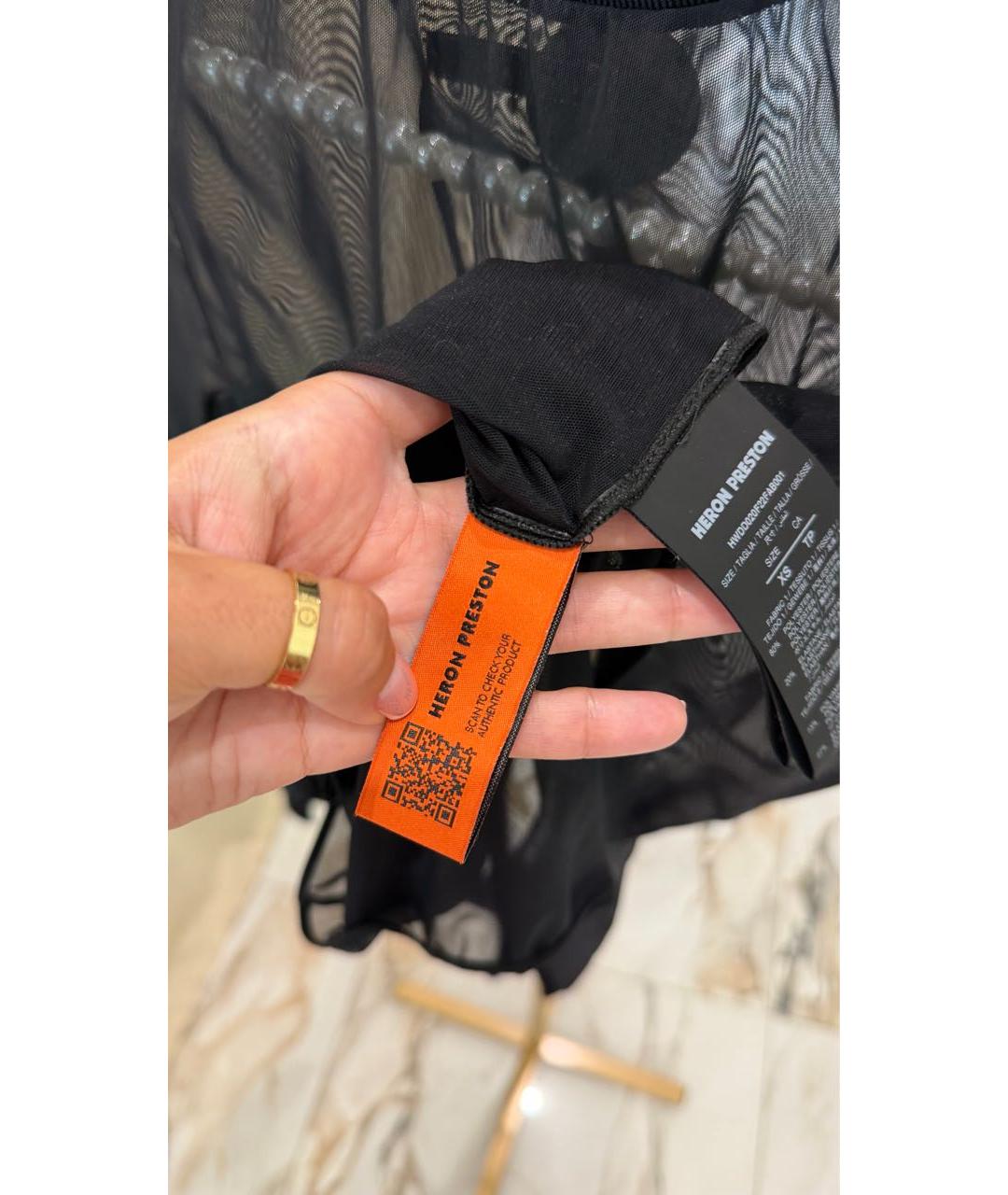 HERON PRESTON Черное полиэстеровое боди, фото 4