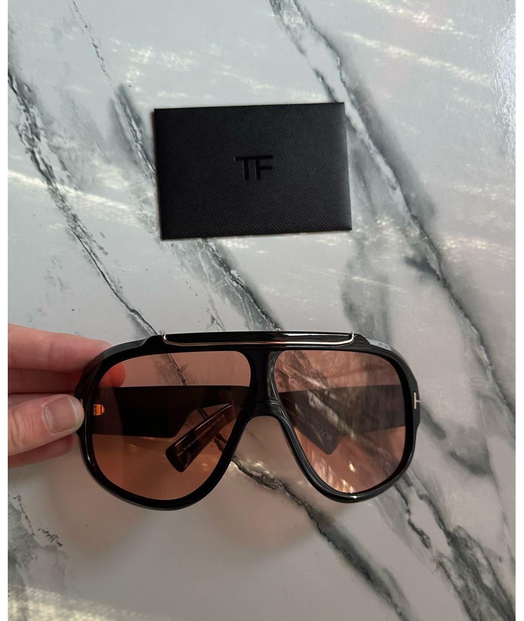 TOM FORD Оранжевые пластиковые солнцезащитные очки, фото 4