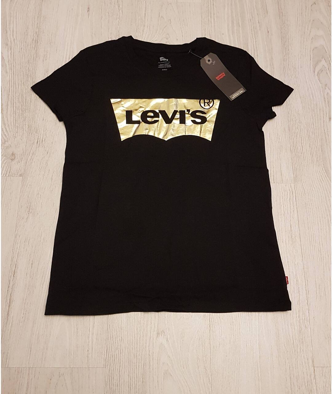 LEVI'S Черная хлопковая футболка, фото 2