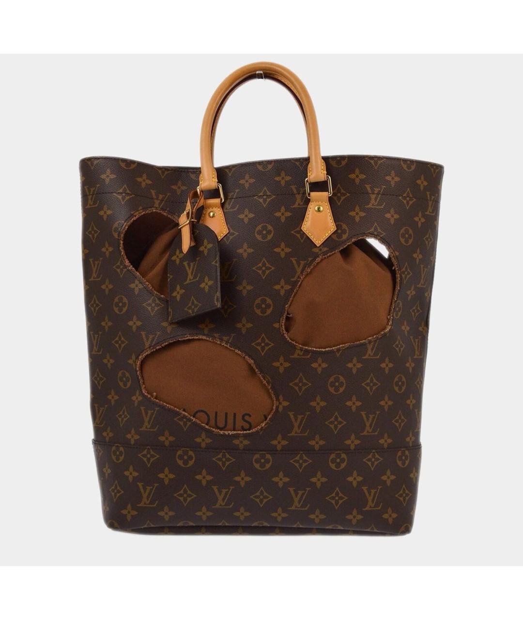 LOUIS VUITTON Коричневая канва сумка тоут, фото 9