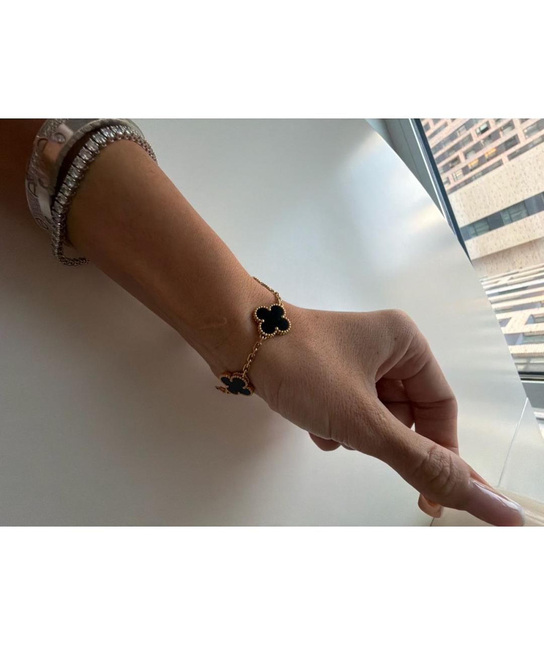 VAN CLEEF & ARPELS Черный браслет из желтого золота, фото 4