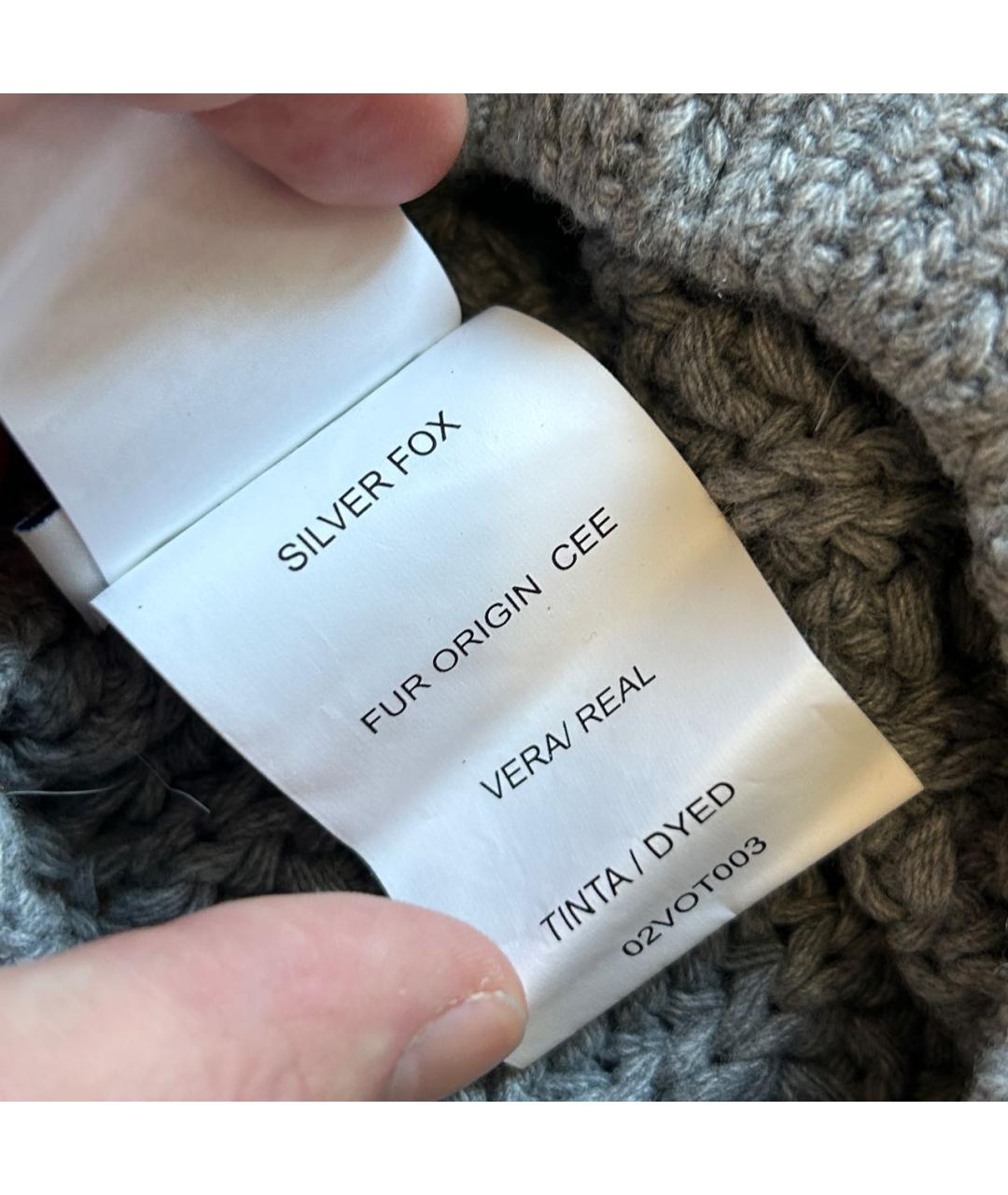 MONCLER Серая шапка, фото 5