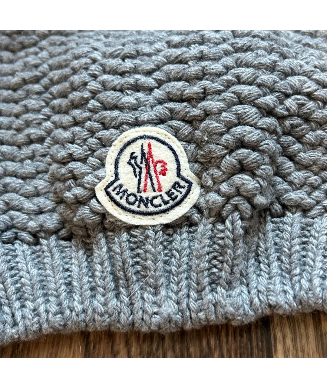MONCLER Серая шапка, фото 2