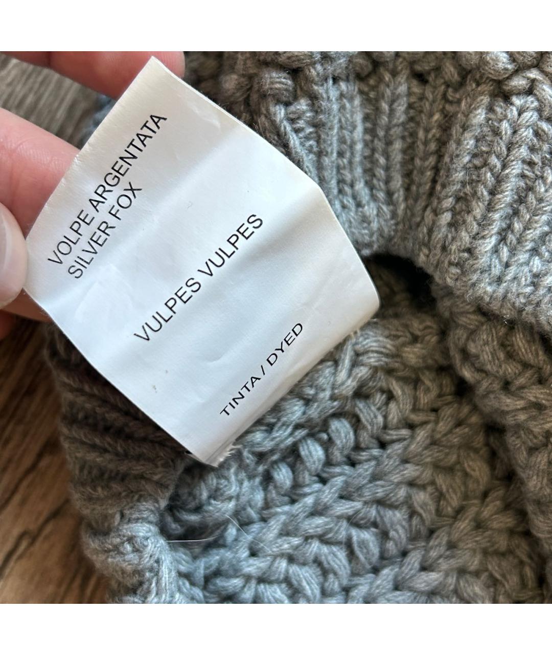 MONCLER Серая шапка, фото 6