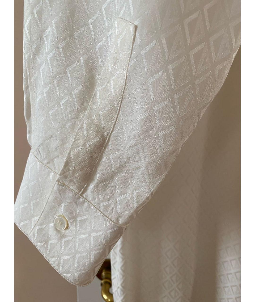 CHRISTIAN DIOR Бежевая шелковая кэжуал рубашка, фото 4
