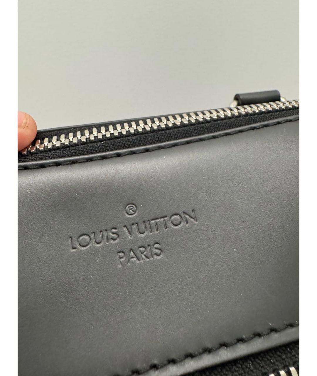 LOUIS VUITTON Черный канва портфель, фото 7
