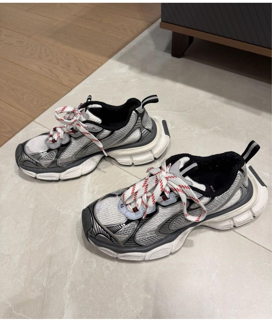 BALENCIAGA Серые синтетические низкие кроссовки / кеды, фото 5
