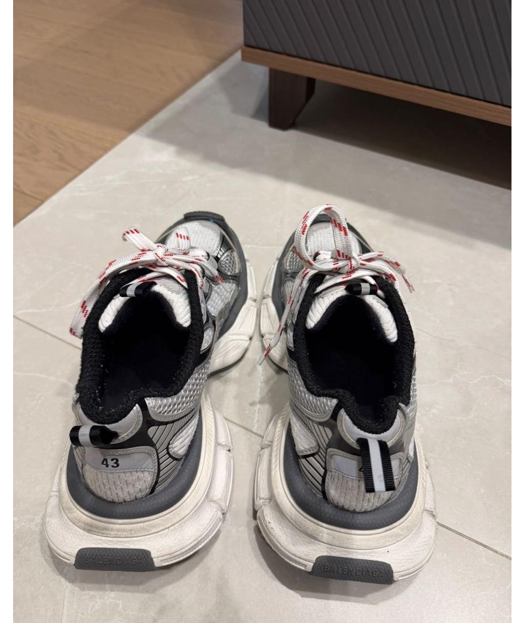 BALENCIAGA Серые синтетические низкие кроссовки / кеды, фото 3
