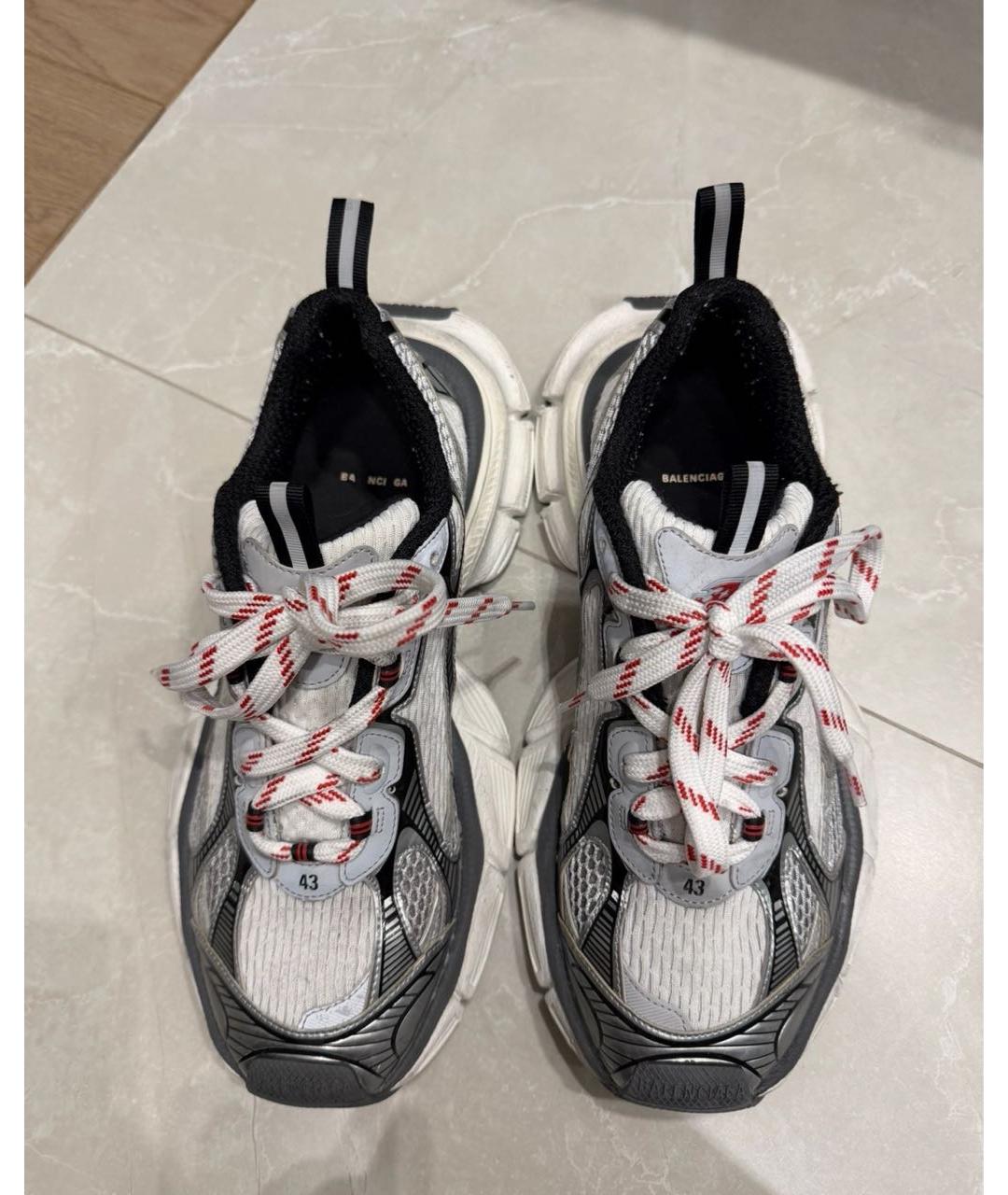 BALENCIAGA Серые синтетические низкие кроссовки / кеды, фото 2