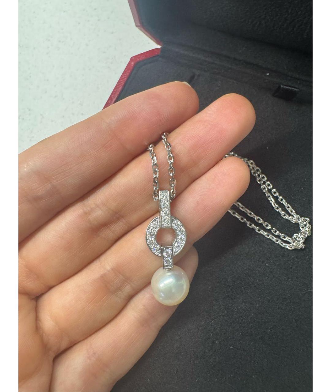 CARTIER Серебряное колье из белого золота, фото 7
