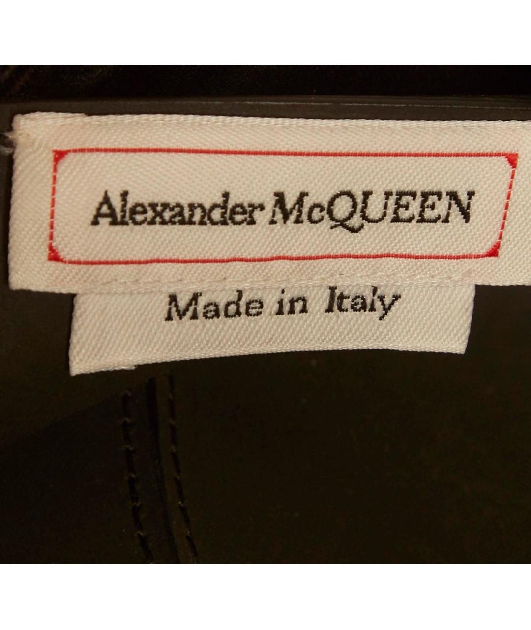 ALEXANDER MCQUEEN Черное шерстяное повседневное платье, фото 3