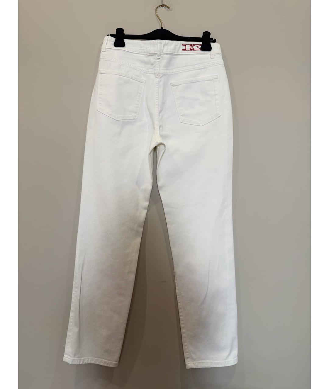 KITON Белые хлопко-эластановые джинсы слим, фото 2
