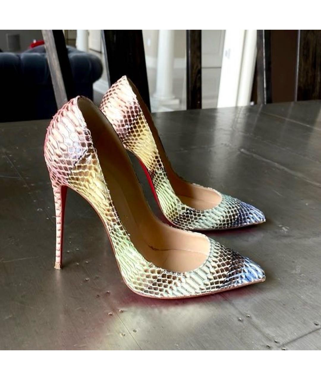 CHRISTIAN LOUBOUTIN Мульти туфли из экзотической кожи, фото 4