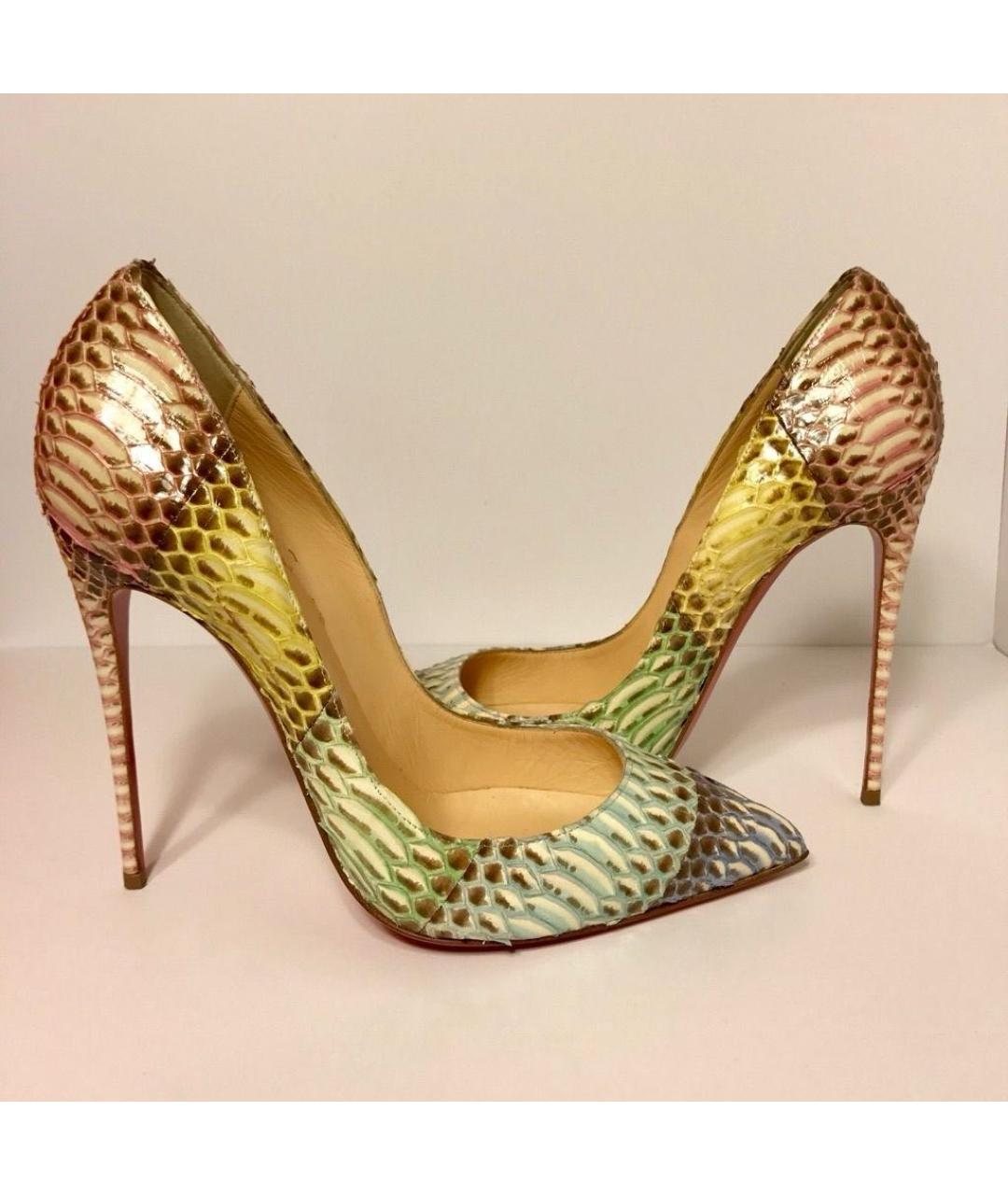 CHRISTIAN LOUBOUTIN Мульти туфли из экзотической кожи, фото 8