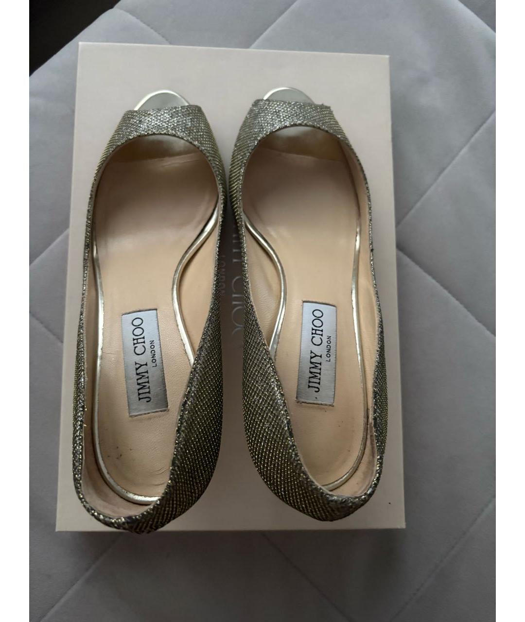 JIMMY CHOO Золотые туфли, фото 3