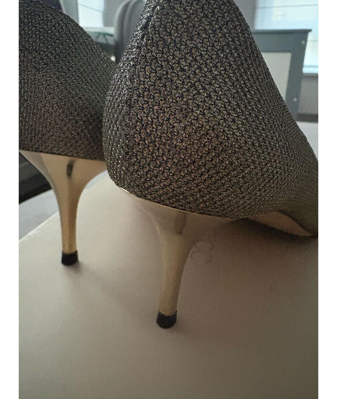 JIMMY CHOO Золотые туфли, фото 6