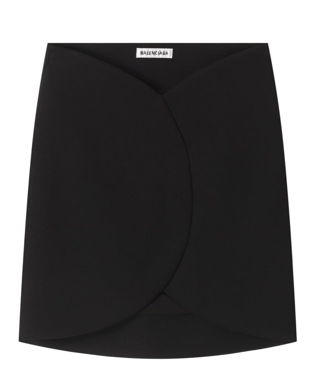 BALENCIAGA Черная юбка мини, фото 1