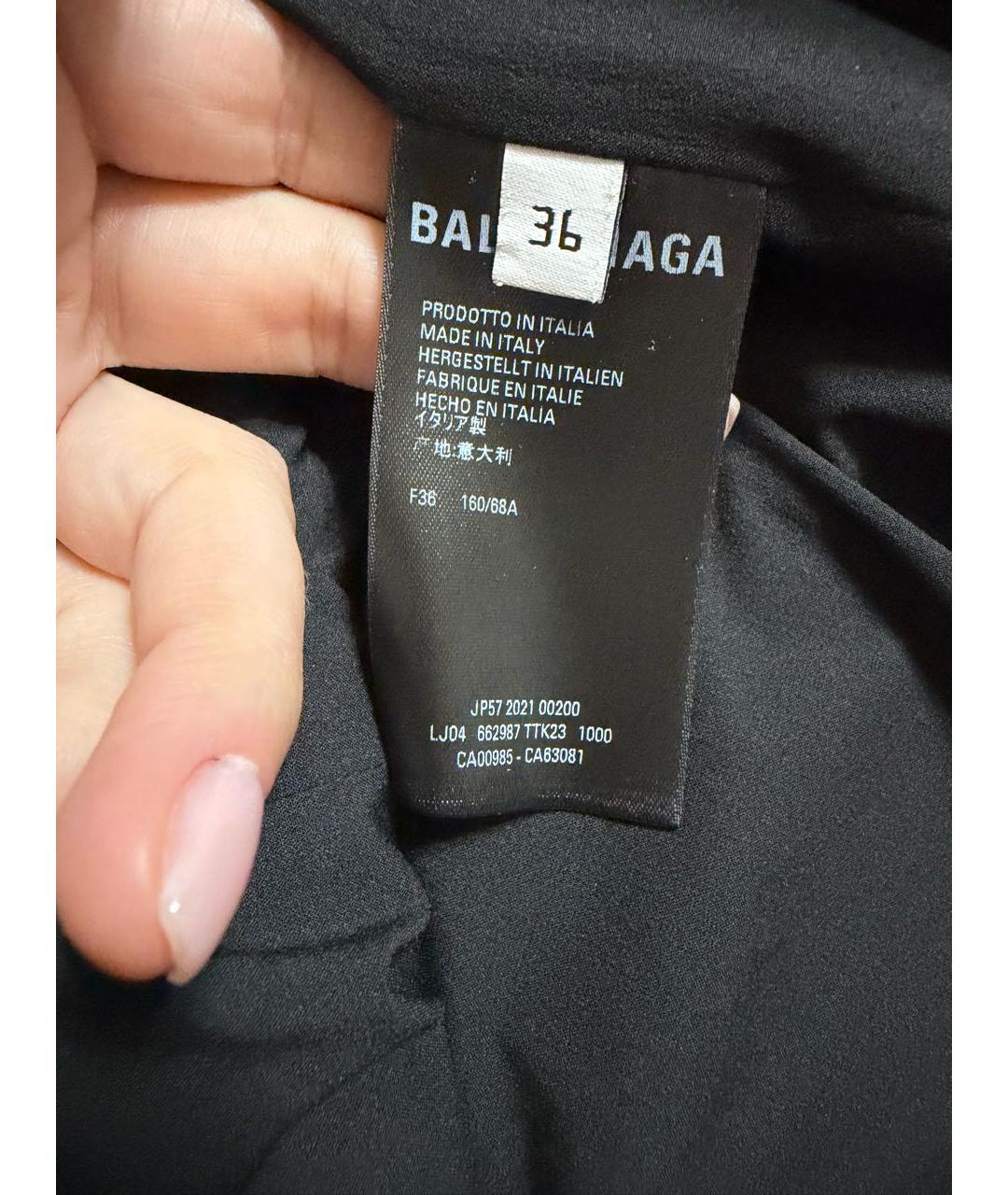 BALENCIAGA Черная юбка мини, фото 4