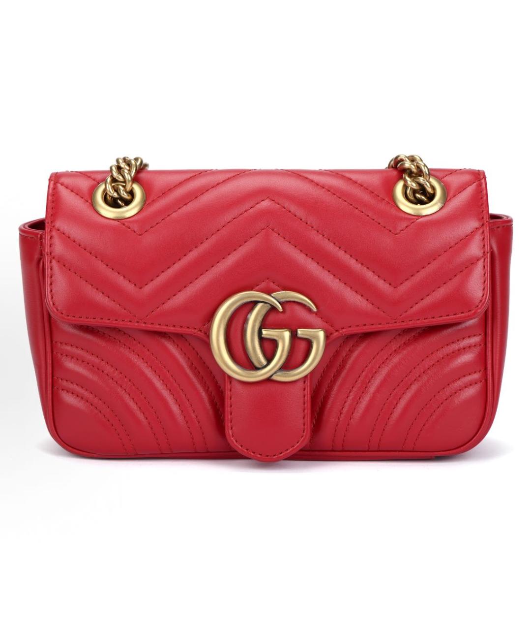 GUCCI Красная кожаная сумка через плечо, фото 7
