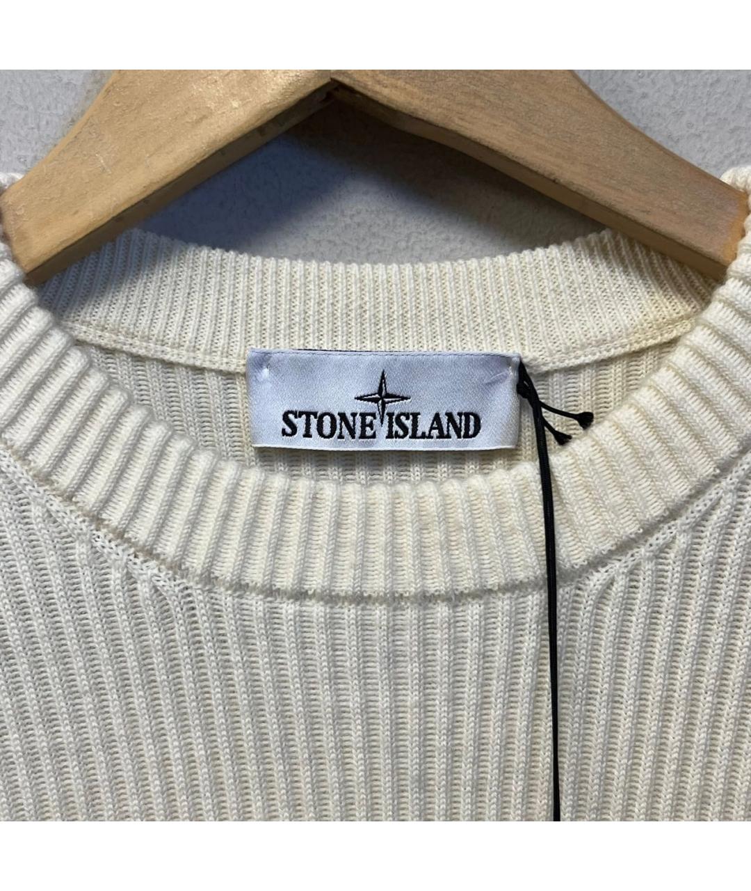 STONE ISLAND Белый джемпер / свитер, фото 4