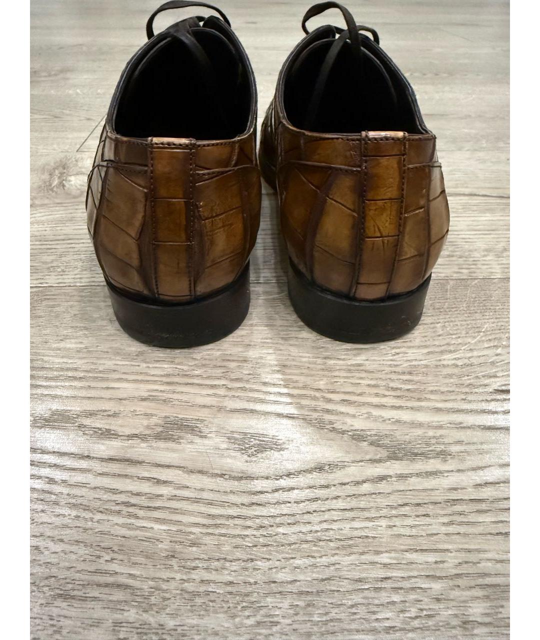 DOLCE&GABBANA Коричневые туфли из экзотической кожи, фото 4