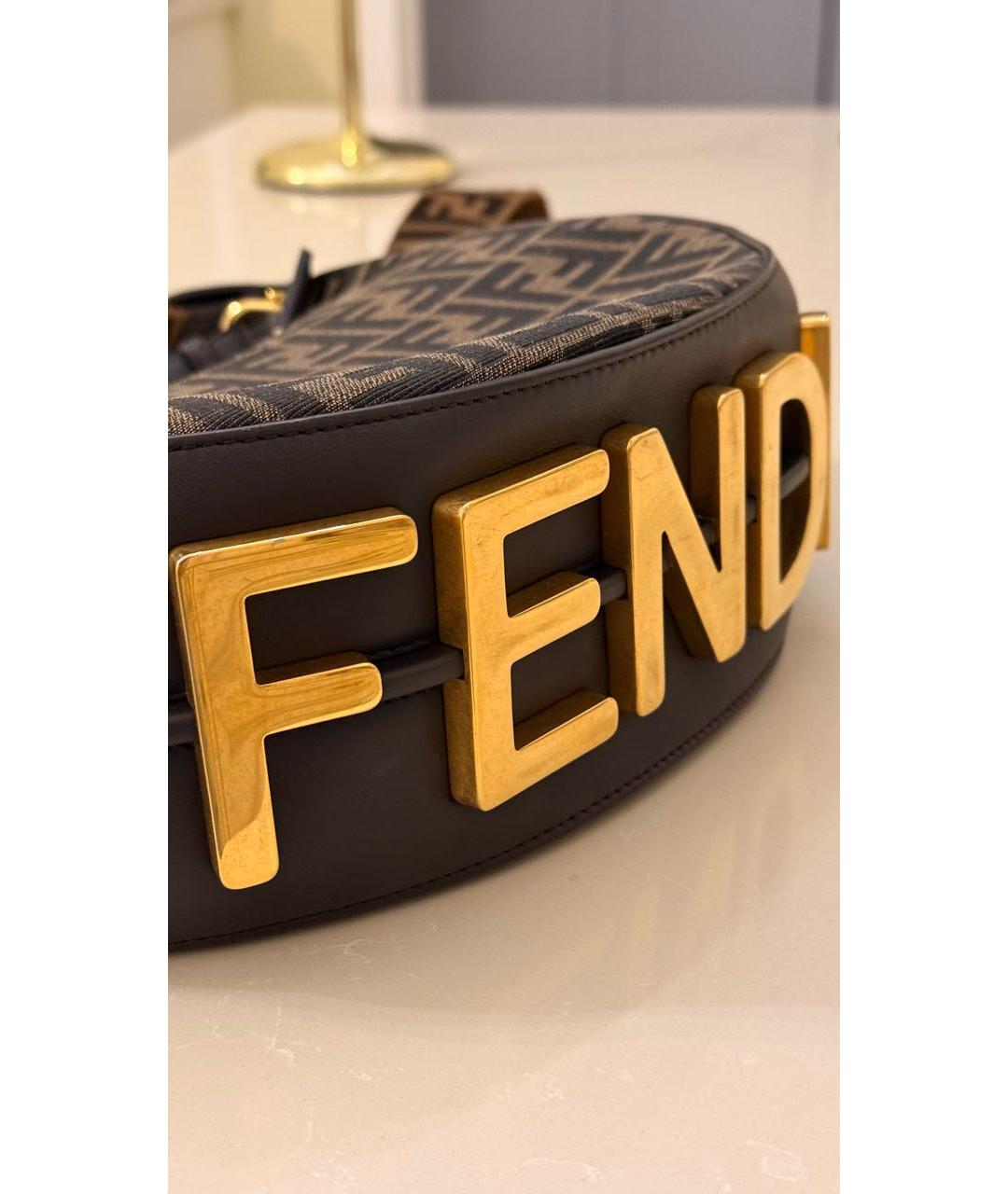 FENDI Коричневая сумка через плечо, фото 5