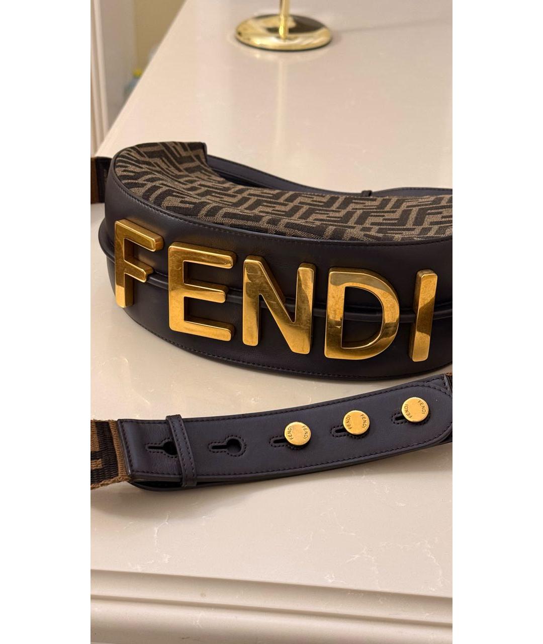 FENDI Коричневая сумка через плечо, фото 8