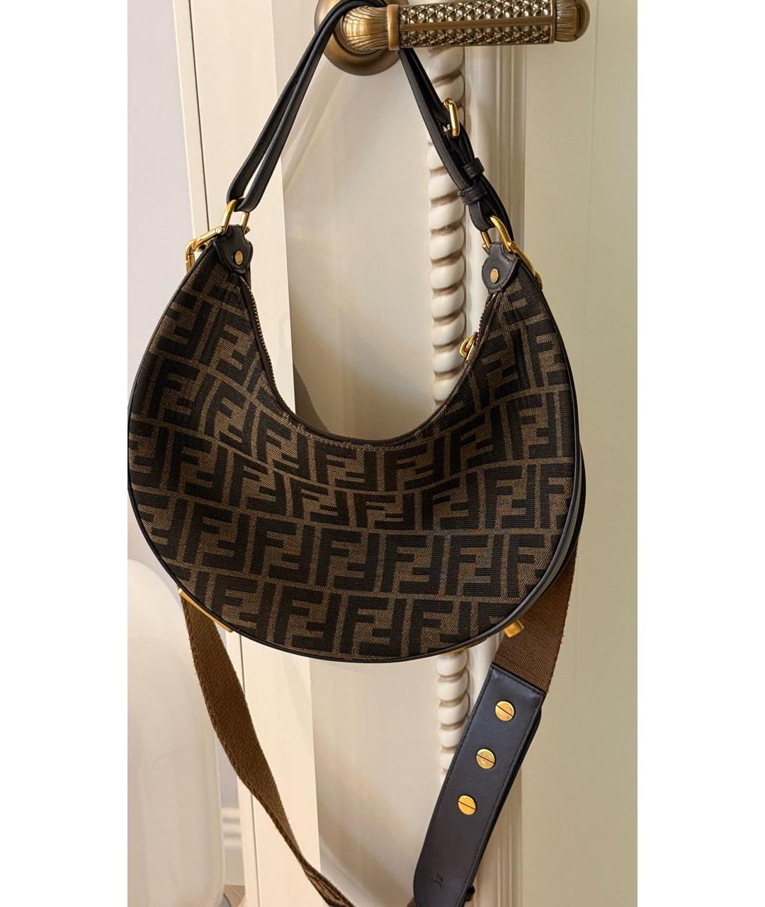 FENDI Коричневая сумка через плечо, фото 3