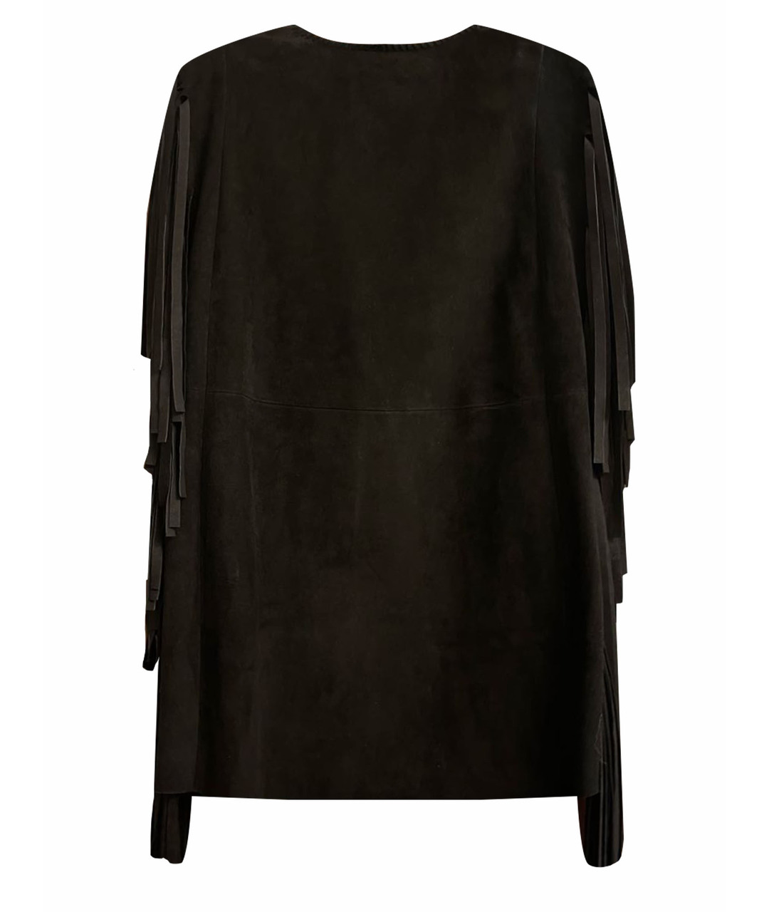 SAINT LAURENT Черное замшевое коктейльное платье, фото 1