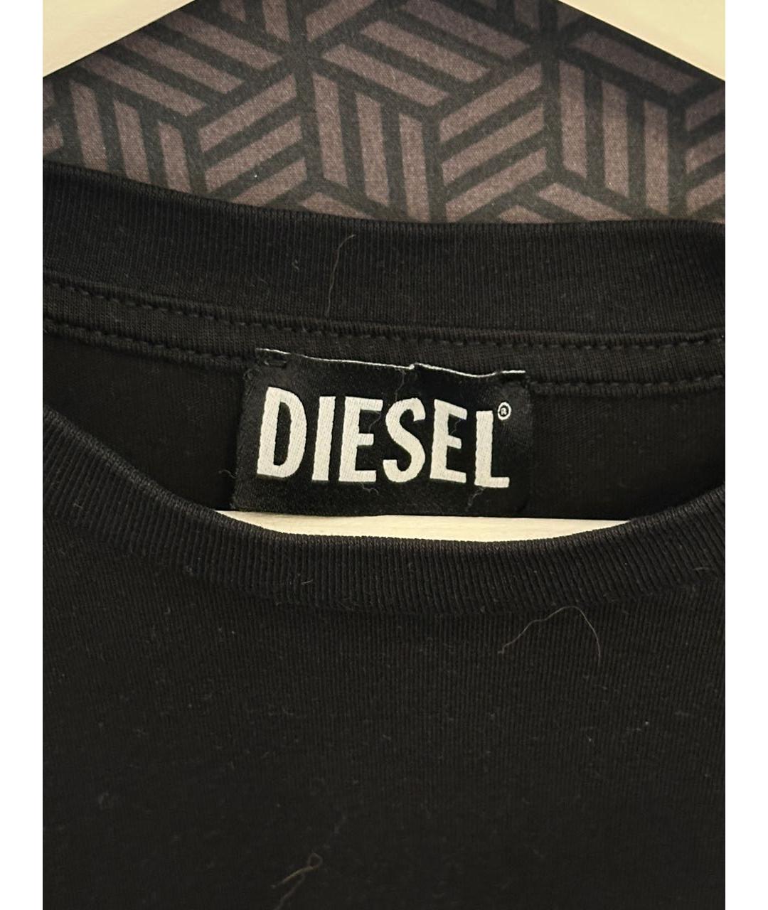 DIESEL Черная хлопковая футболка, фото 3