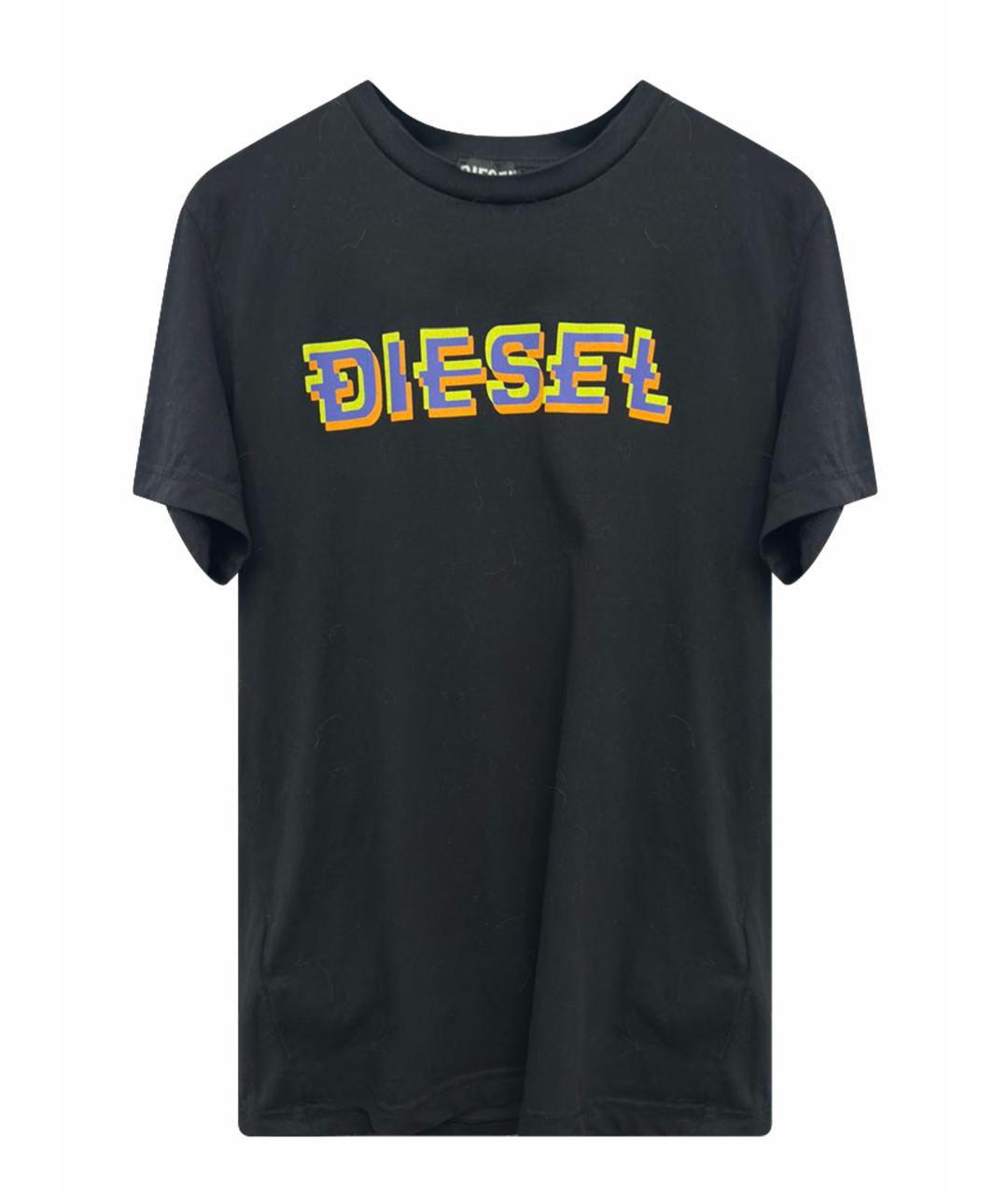 DIESEL Черная хлопковая футболка, фото 1