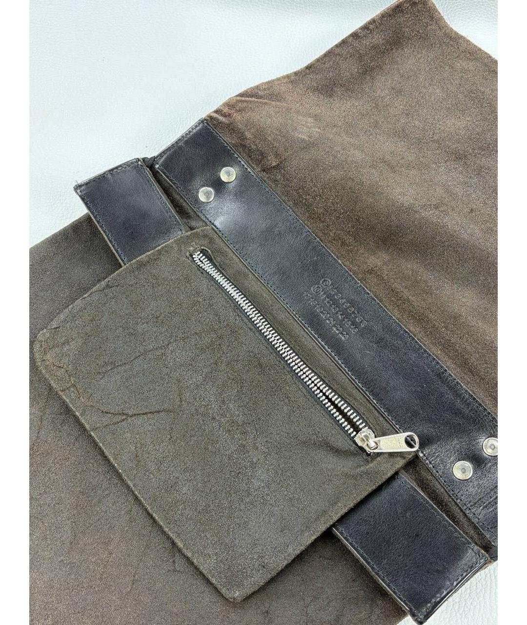 MAISON MARGIELA Коричневая кожаная сумка на плечо, фото 2