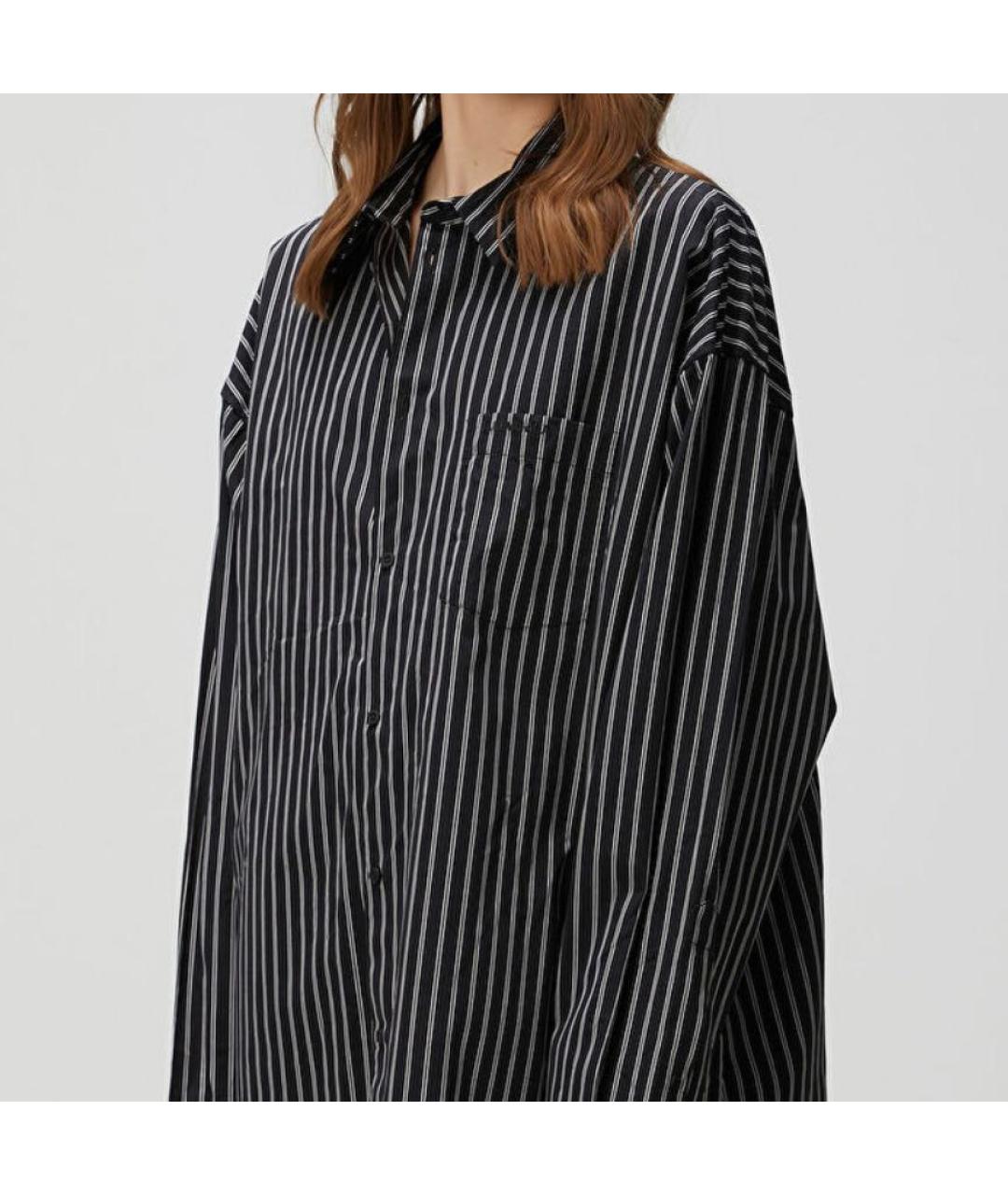 BALENCIAGA Черная полиамидовая рубашка, фото 3
