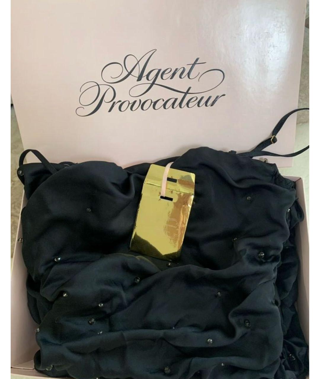 AGENT PROVOCATEUR Черное шелковое коктейльное платье, фото 3