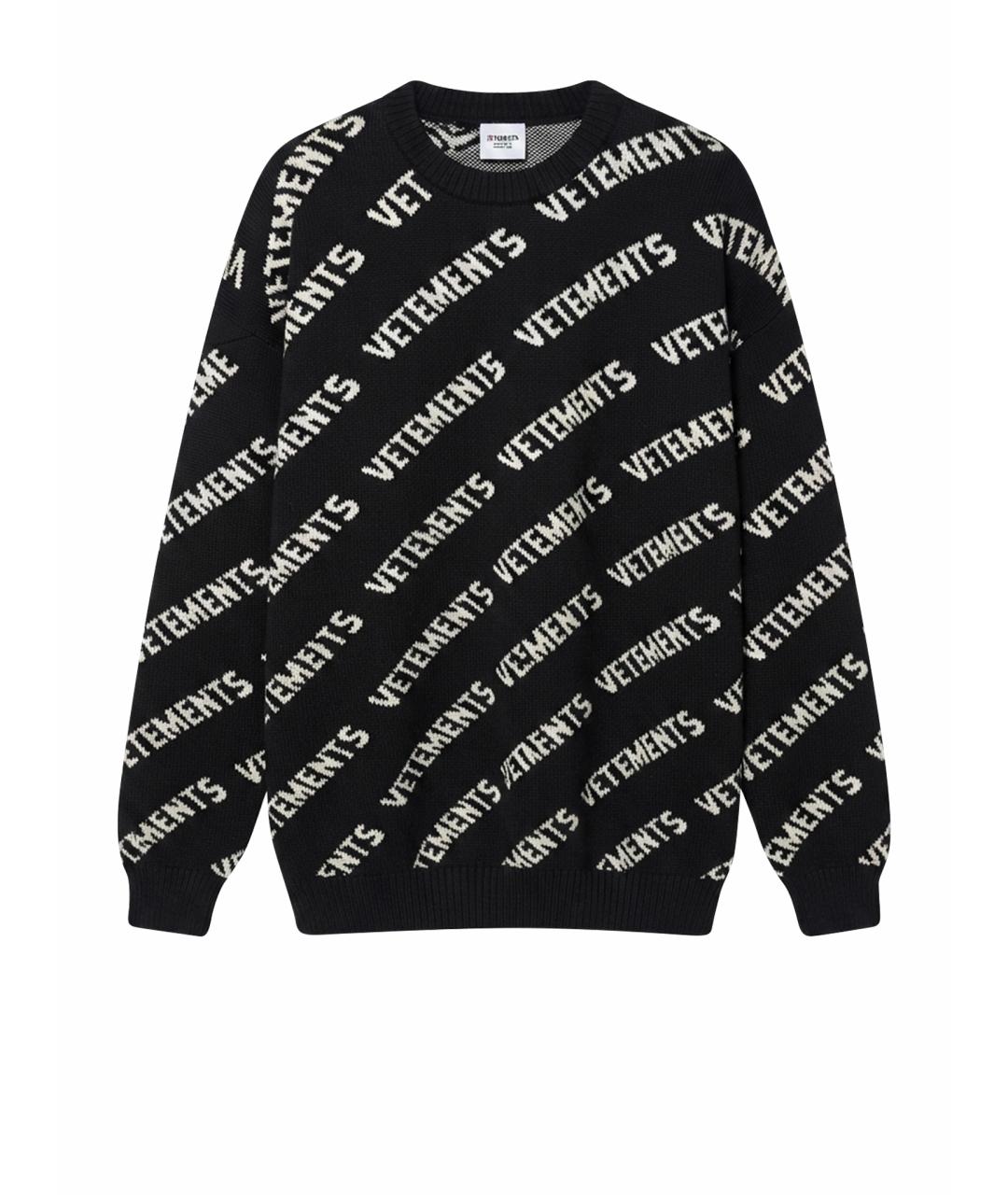 VETEMENTS Черный шерстяной джемпер / свитер, фото 1