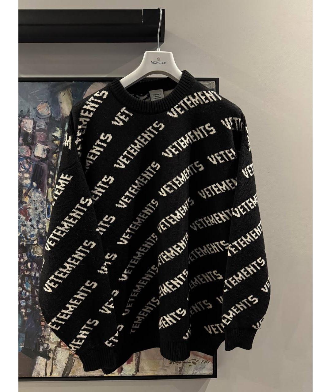 VETEMENTS Черный шерстяной джемпер / свитер, фото 3