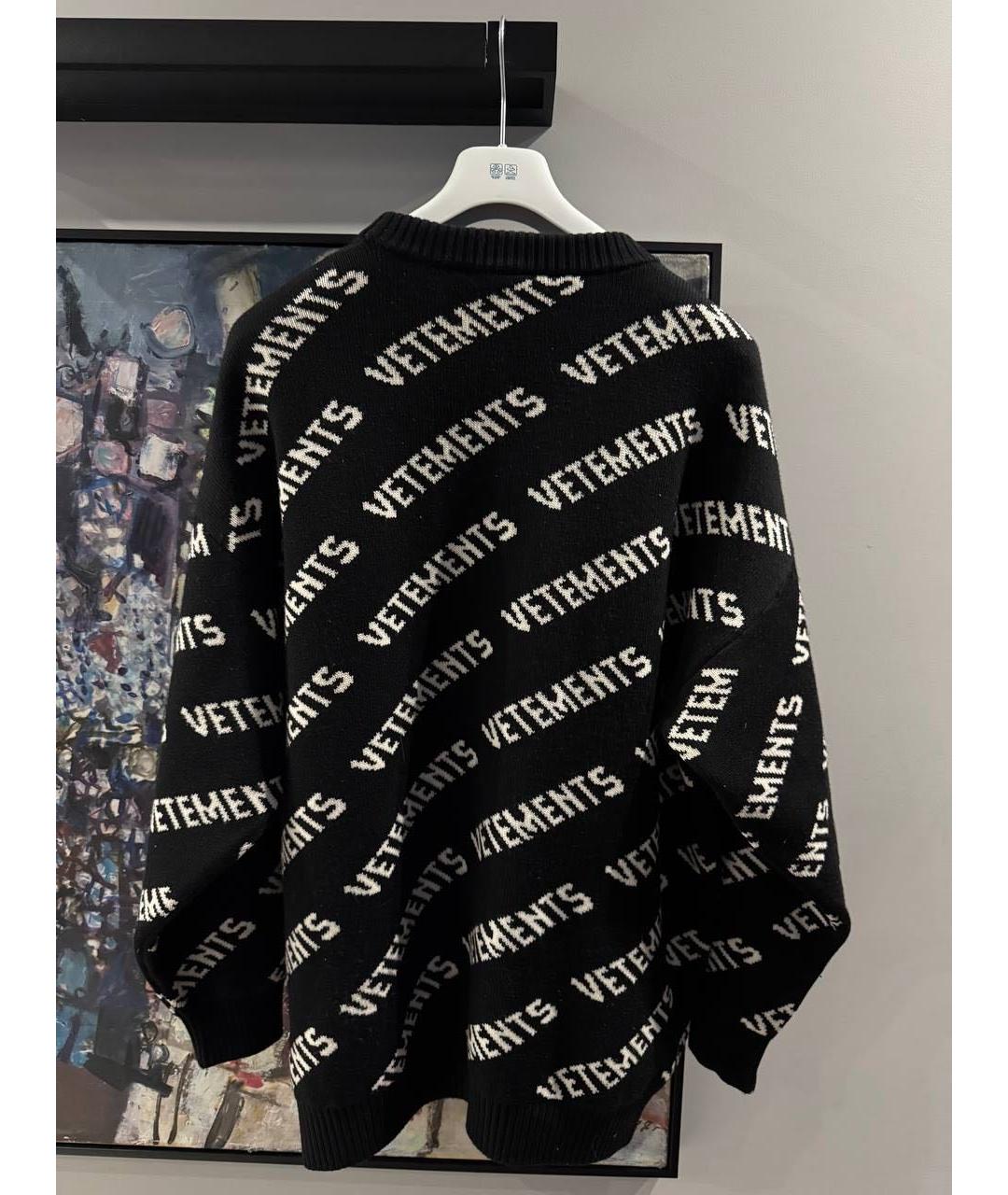 VETEMENTS Черный шерстяной джемпер / свитер, фото 2