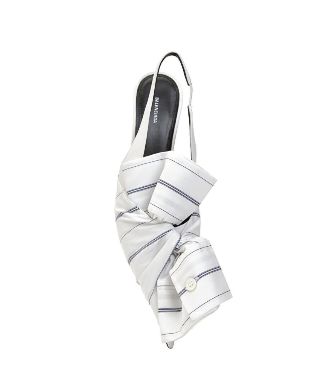 BALENCIAGA Белые лодочки на низком каблуке, фото 4