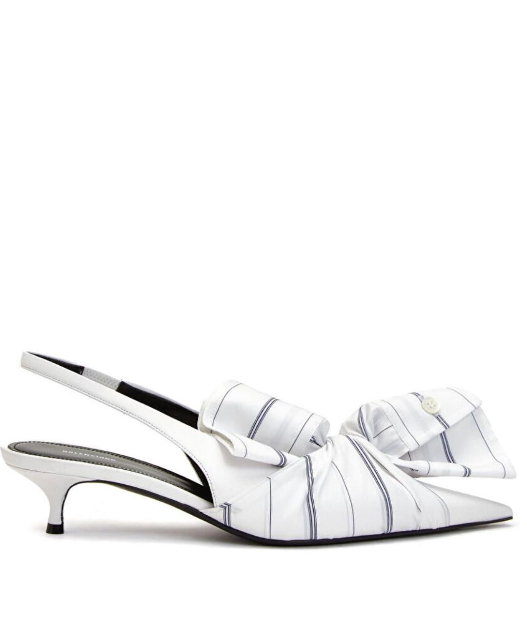 BALENCIAGA Белые лодочки на низком каблуке, фото 1
