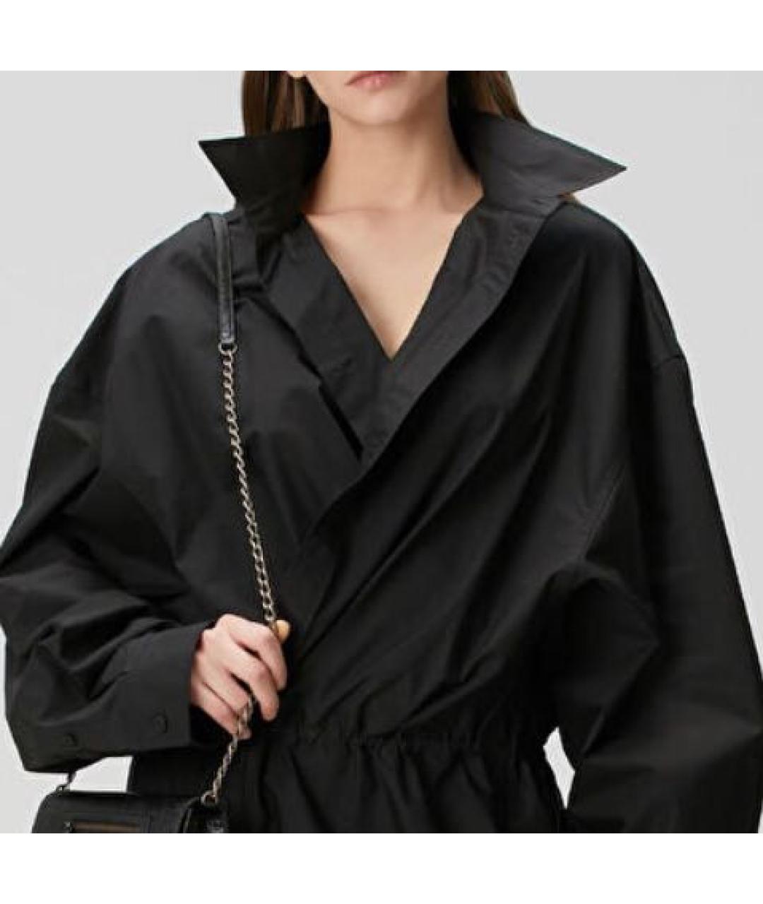 BALENCIAGA Черное хлопковое повседневное платье, фото 3