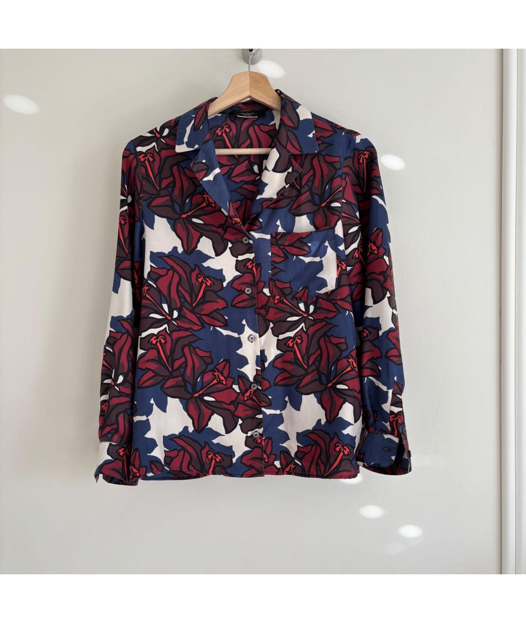 WEEKEND MAX MARA Мульти шелковый костюм с брюками, фото 3