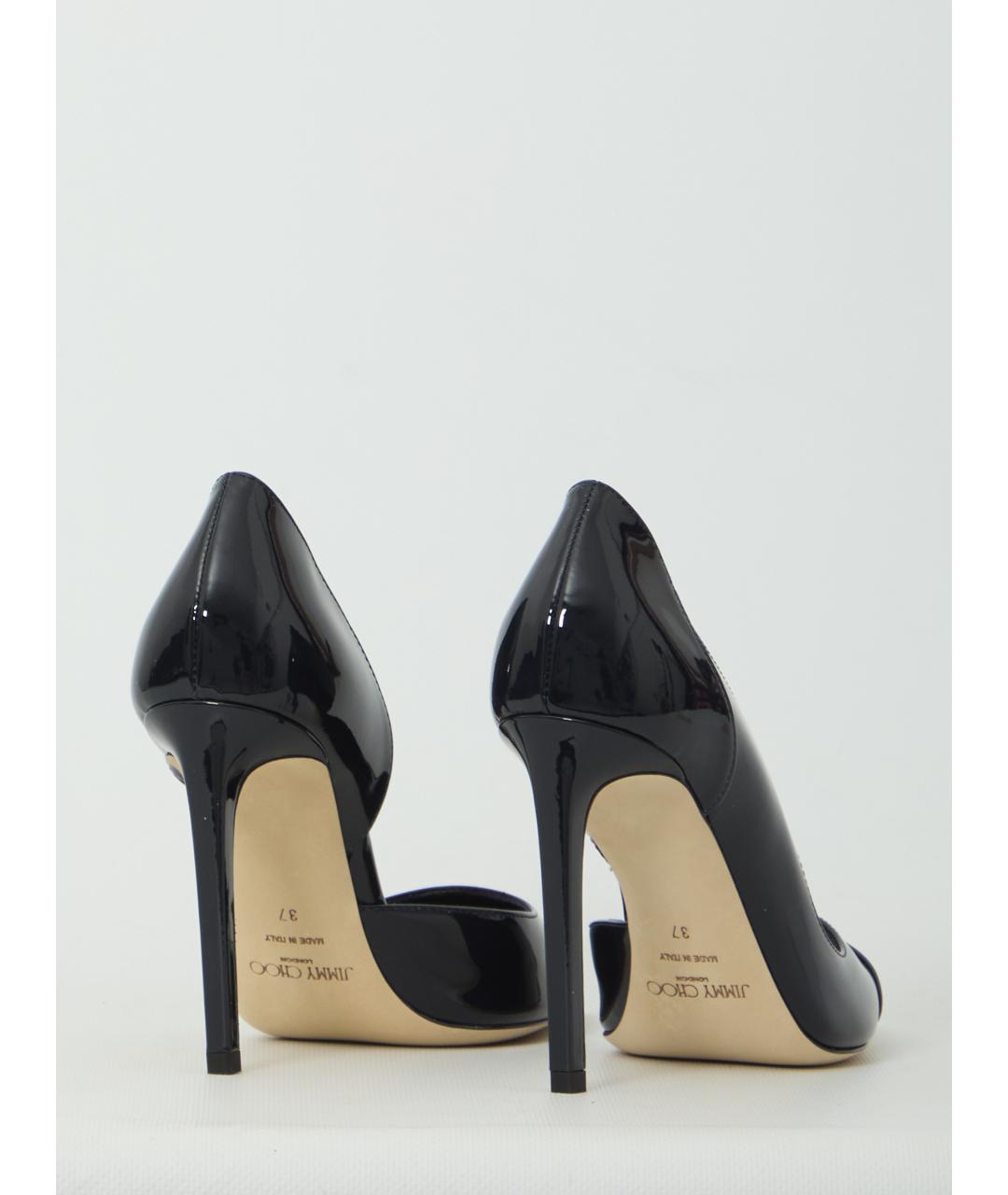 JIMMY CHOO Темно-синие туфли из лакированной кожи, фото 3
