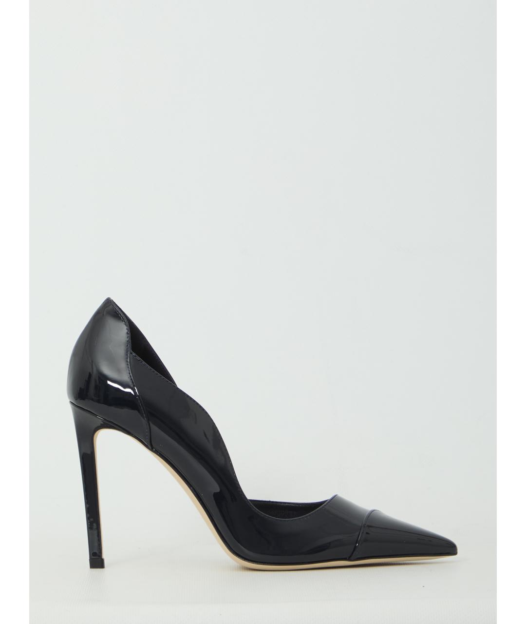 JIMMY CHOO Темно-синие туфли из лакированной кожи, фото 6