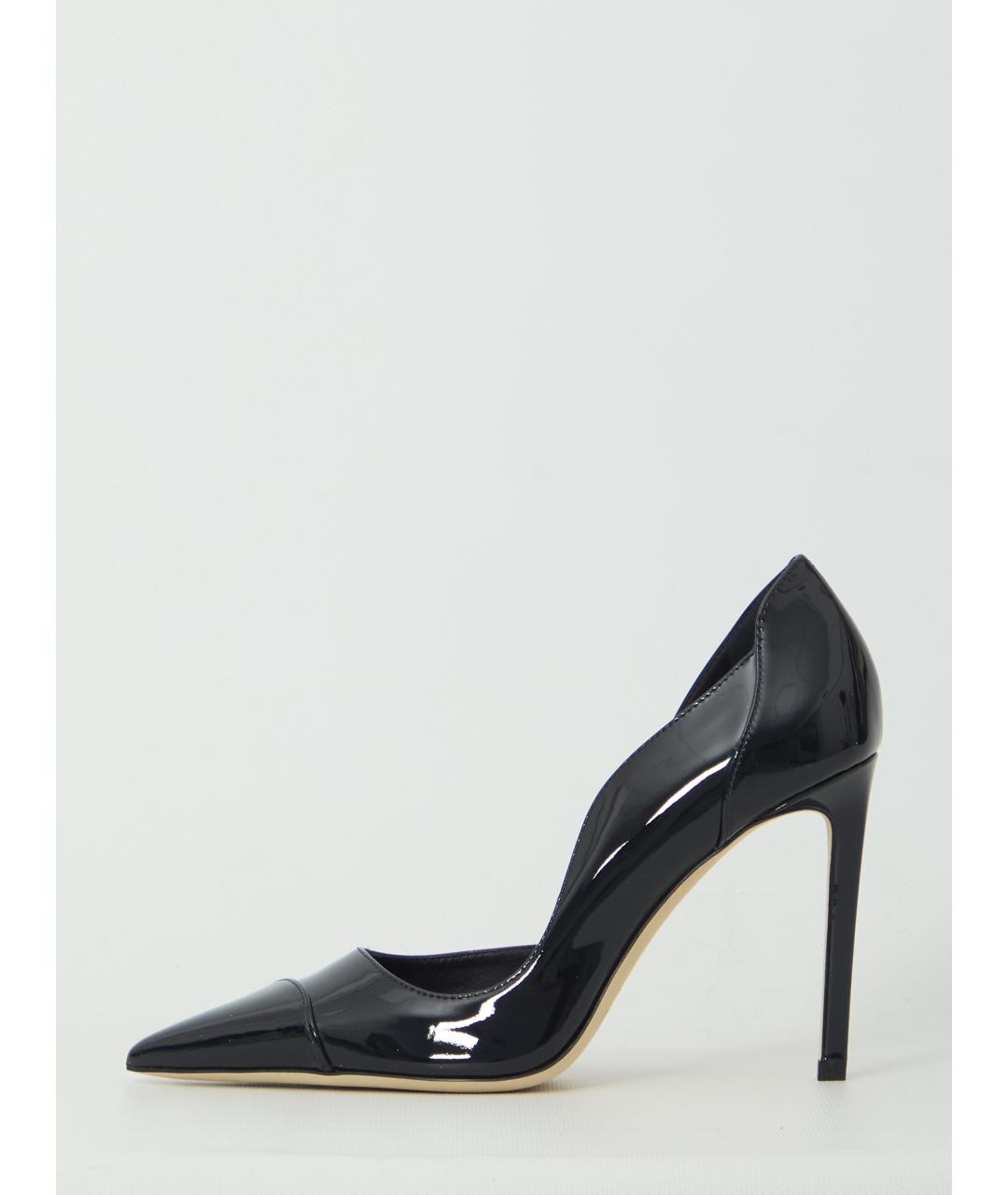 JIMMY CHOO Темно-синие туфли из лакированной кожи, фото 4