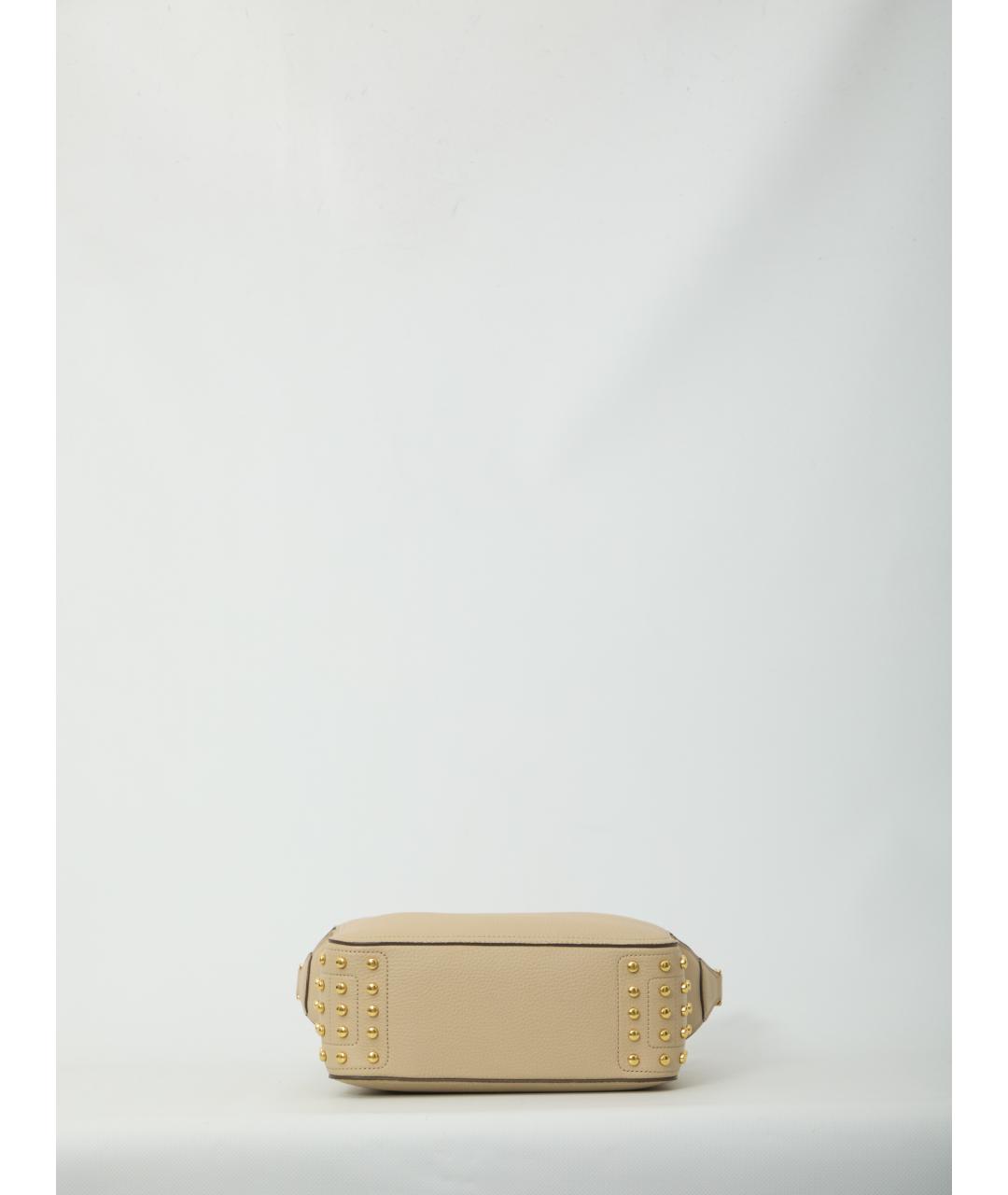 TOD'S Бежевая кожаная сумка через плечо, фото 3