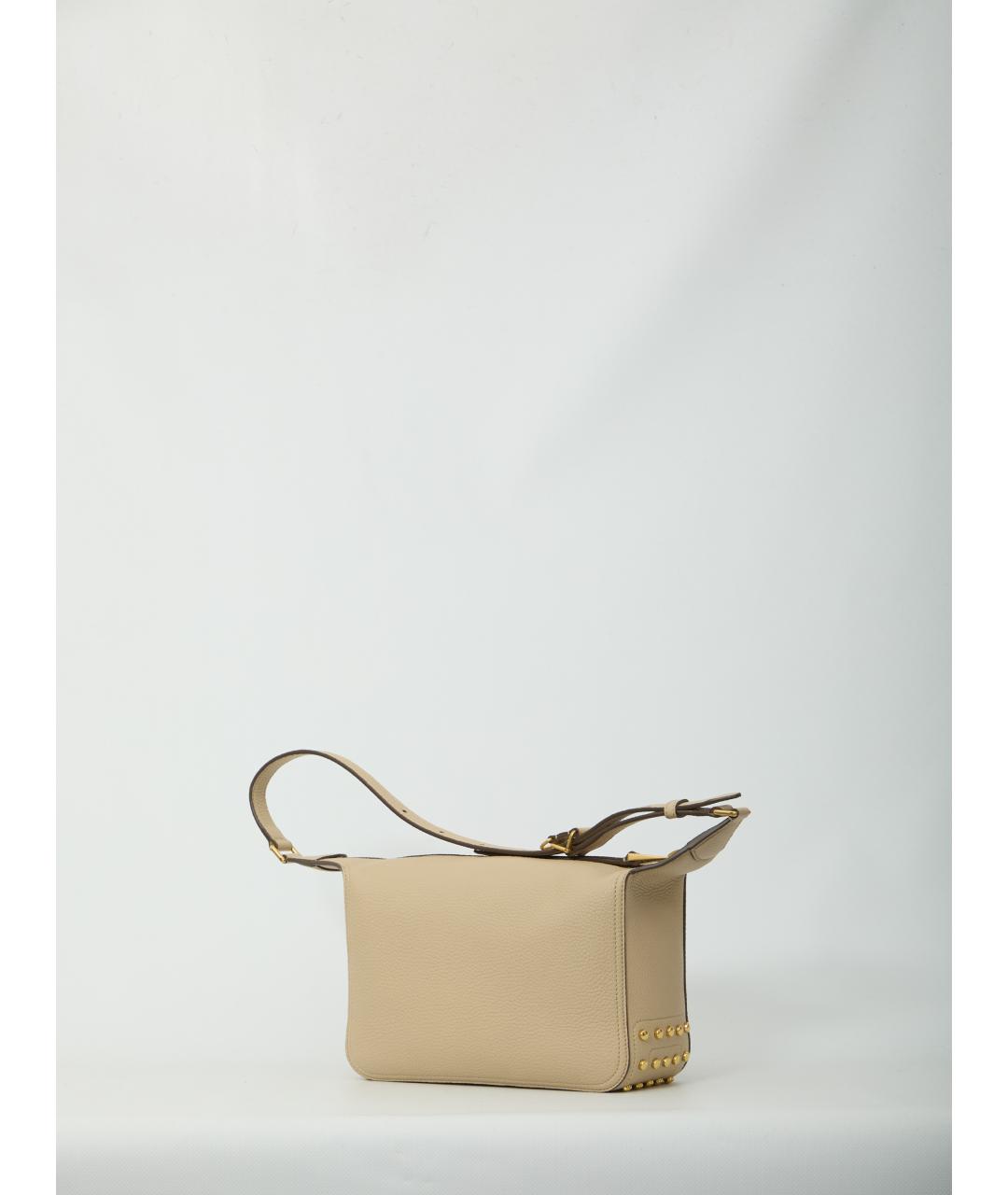 TOD'S Бежевая кожаная сумка через плечо, фото 2